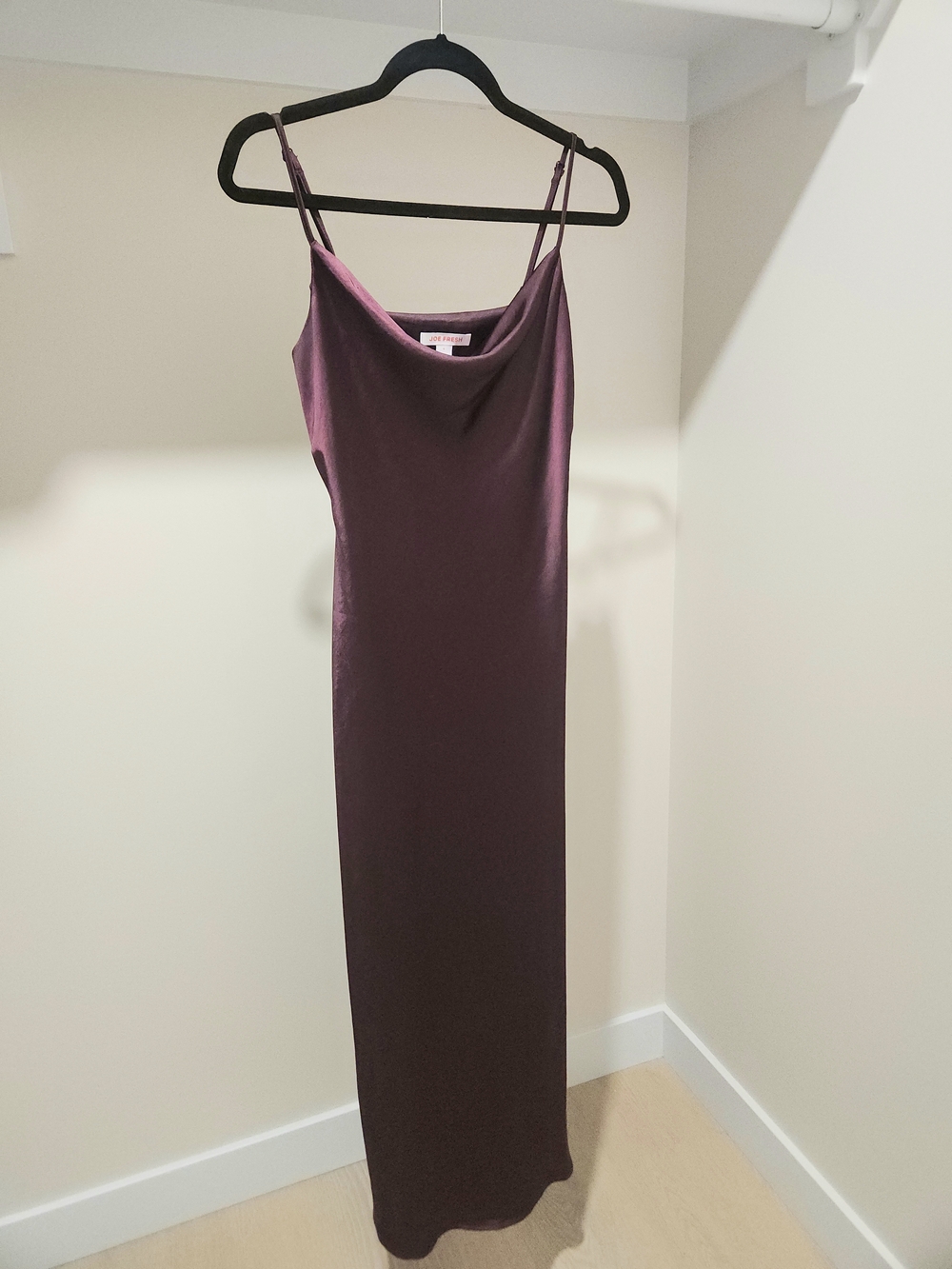 Dark Burgundy Slip Satin Dress
